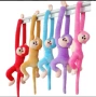 Плющена играчка маймунка със звуци 5,0 йх 10 см, снимка 1