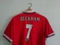 Manchester United Beckham Umbro 1998/1999/2000 оригинална тениска фланелка Бекъм Манчестър Юнайтед, снимка 3
