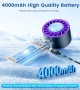 Нов сгъваем Портативен турбо вентилатор 4000mAh LED 120 скорости USB за охлаждане лято, снимка 3