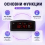 Голям LED дигитален настолен часовник с термометър дата за стая офис електронен температура спалня, снимка 4