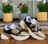 Pinko Sneakers Womens 6 Olivo Black and Gold Chunky Platform – Y2K Astheric, снимка 2