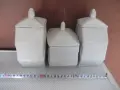 Лот от 3 бр. порцеланови кутии за сол , захар и фиде, снимка 3