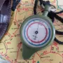 Армейски двустранен курвиметър КМ-59.А – СССР, отличен, с кожен калъф, снимка 4