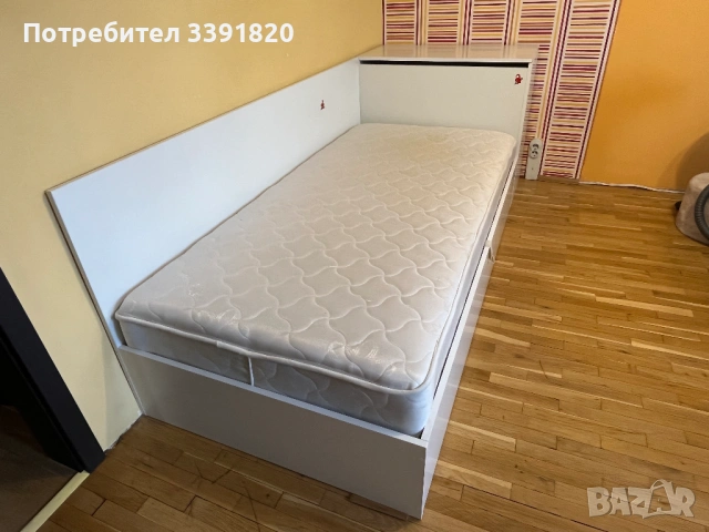 Легло с ракла, матрак и топ матрак 90х190, снимка 5 - Спални и легла - 54728143