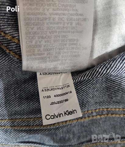 Късо дънково яке Calvin klein, снимка 3 - Якета - 54564047