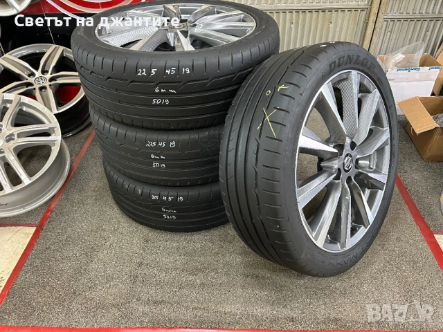 Джанти с Гуми 19 Цола 5х114.3 Nissan Qashqai Juke Renault  Гуми 225/45/19 Dunlop , снимка 3 - Гуми и джанти - 54824041
