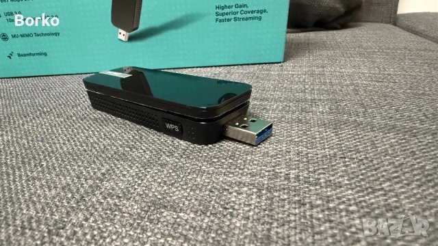 TP-Link AC1300 Wi-Fi USB адаптер, снимка 4 - Мрежови адаптери - 54586630