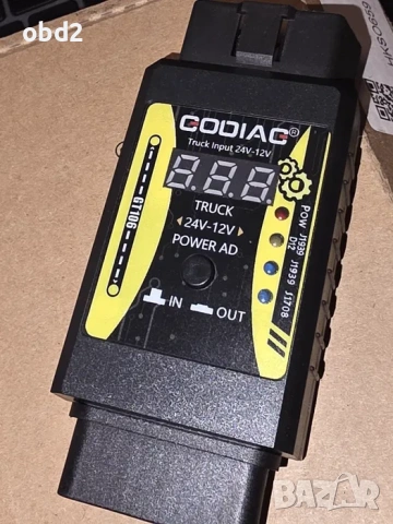 GODIAG OBD2 Heavy Duty адаптер за камиони от 24V към 12V, снимка 2 - Аксесоари и консумативи - 55008565