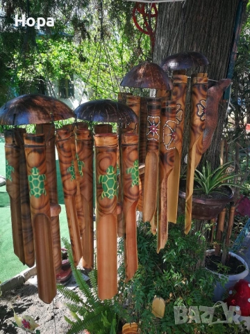 Вятърен звънец от дърво и бамбук Кокос , снимка 15 - Декорация за дома - 36766670