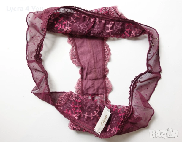 Etam M/L луксозни бразилиани с бродерии на цветя., снимка 7 - Бельо - 54175213