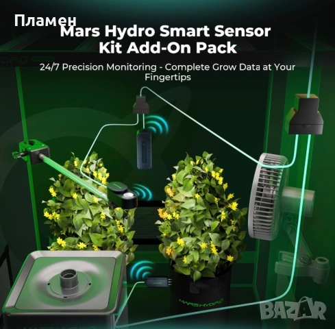 Продавам чисто нов комплект сензори Mars Hydro Smart Sensor Kit MH-Sensor 01, снимка 7 - Градински инструменти - 54486884