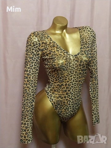 S/M Боди анимал принт от еластичен, прозрачен тюл , снимка 2 - Бельо - 54002919