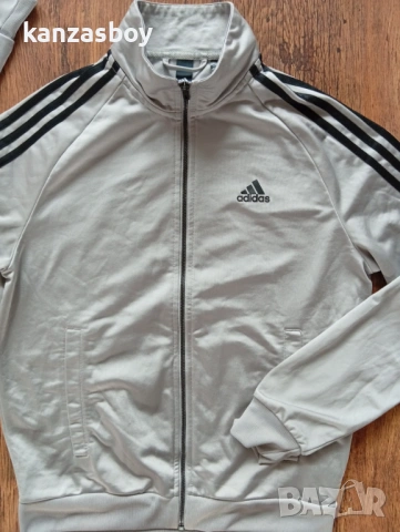 Mens Adidas Essentials 3 Stripe Track Jacket - мъжко горнище р-р S, снимка 2 - Спортни дрехи, екипи - 54037727