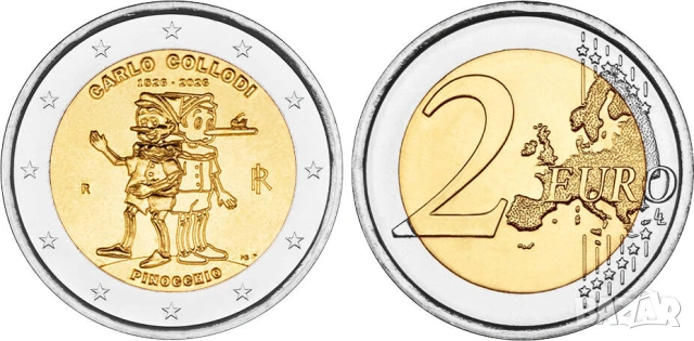 2 евро 2026 година Пинокио - Италия