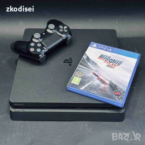 Конзола SONY - PS4 SLIM с 1бр. джойстик и 1бр. игра