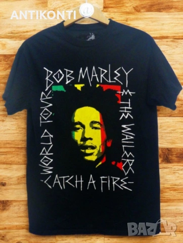 BOB MARLEY & THE WAILERS CATCH A FIRE WORLD TOUR Тениска