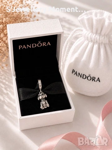 Сребърен талисман за гривни PANDORA Puppy dog, снимка 2 - Гривни - 55069775