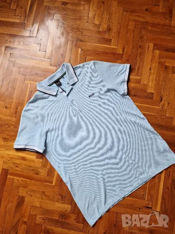 Страхотна мъжка тениска HUGO BOSS слим фит модел , размер 2XL, но отговаря на XL размер , снимка 2 - Тениски - 55401959