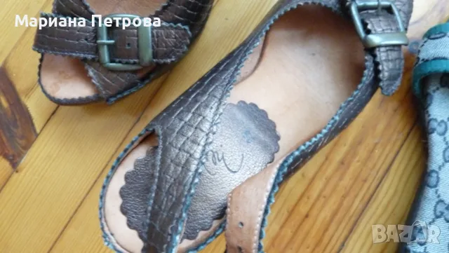 Сандали на ток и чехли на GUCCI -  №39, снимка 4 - Дамски обувки на ток - 55418002