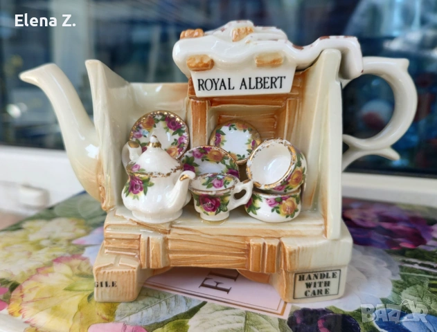 Royal Albert Old Country Roses Cardew - рядък колекционерски чайник, снимка 2 - Декорация за дома - 54107092