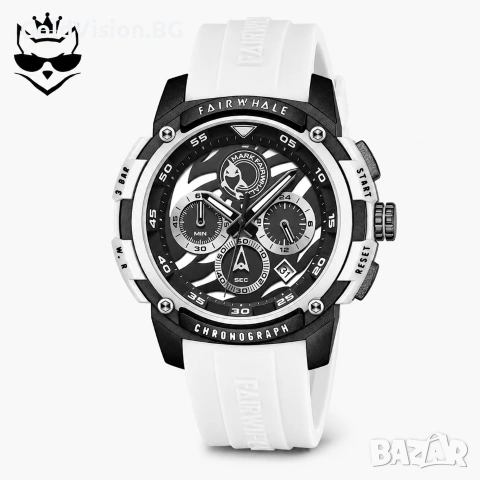 FAIRWHALE FW-4410 WHITE – спортно-луксозен кварцов часовник