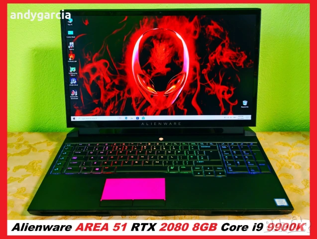 NVidia RTX 2080 8GB 190W/Core i9 - 9900K/16GB RAM/256GB SSD+1TB/17.3 144hz IPS/Dell Alienware AREA51