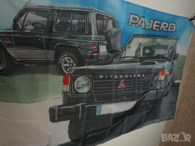 Mitsubishi Padero Знаме кола джип 4х4 проходим лов офроуд мощен японски нов внос отличен черен път, снимка 2 - Декорация за дома - 54663577