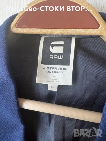 Мъжко сако яке G-Star RAW – Оригинално, Наситено синьо (Размер 52), снимка 4 - Сака - 54425123