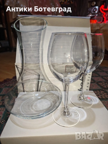 ENOTEKA СЕТ ГАРАФА И 2БР ЧАШИ ЗА ВИНО , снимка 2 - Чаши - 54033422