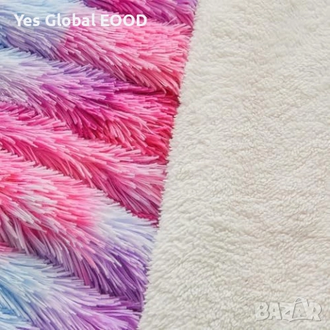 Пухкаво одеяло 150x200см Rainbow Pink Purple, снимка 6 - Олекотени завивки и одеяла - 54923859
