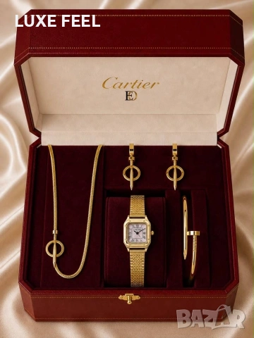 Cartier ⚜️Дамски Часовник + Бижута , снимка 2 - Дамски - 55248845