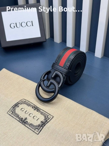 колани GUCCI от естествена кожа 💯 4 cm, снимка 9 - Колани - 54170111