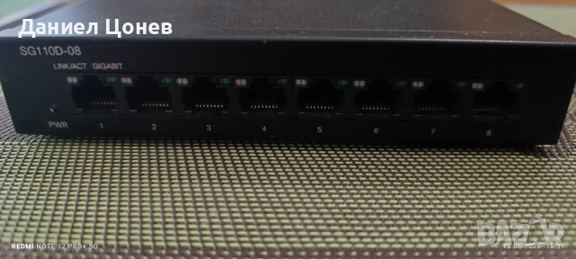  SWITCH / СУИЧ /  CISCO модел: SG110D-08, снимка 2 - Суичове - 54917145