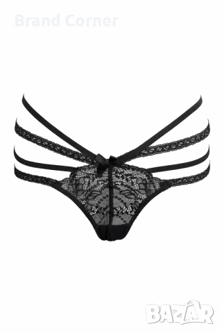 Hunkemöller черно дантелено долнище с ленти – размер M