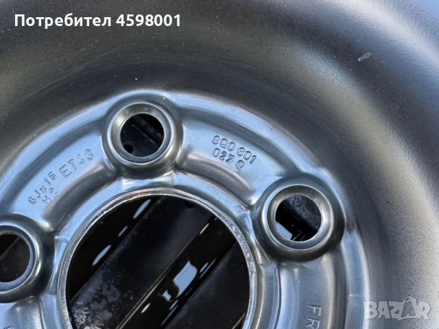 4бр.НОВИ ЖЕЛЕЗНИ ДЖАНТИ 15цола 5x100 за Skoda,Vw,Seat, снимка 15 - Гуми и джанти - 54917646