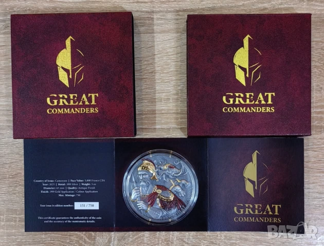 5000 франка 2025 Камерун - Ханибал Барка - 5 оз. / 155 гр. сребърна монета, снимка 6 - Нумизматика и бонистика - 54060874