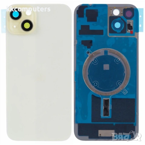 OEM Заден Капак за iPhone 15 с Рамка, Стъкло за Камерата и Магнитен Ринг – 5 цвята, снимка 5 - Резервни части за телефони - 54548806