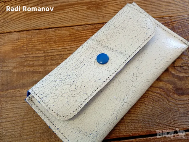 Ръчно изработен дамски кожен портфейл , снимка 3 - Портфейли, портмонета - 55347429