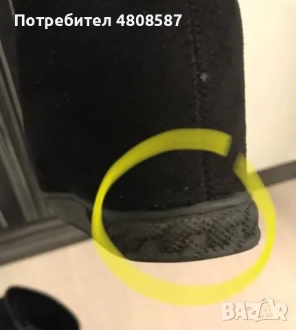 Дамски велурени боти на платформа, снимка 6 - Дамски боти - 55383455