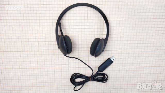 Слушалки с Микрофон Logitech USB Headset H340, снимка 2 - Слушалки за компютър - 54518629