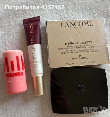 Палитра сенки за очи Lancome,руж Milk и lip tint цвят 04 brick rose,цена за всички е 30 евро., снимка 2 - Козметика за лице - 55130458