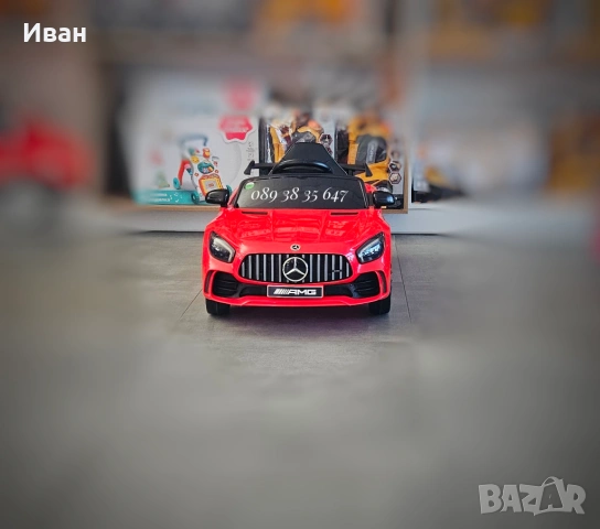 ТОП ЦЕНА!НОВО!Акумулаторна кола Mercedes GTR с 12V батерия,EVA ГУМИ,кожена седалка,дистанционно, снимка 4 - Коли, камиони, мотори, писти - 54436584