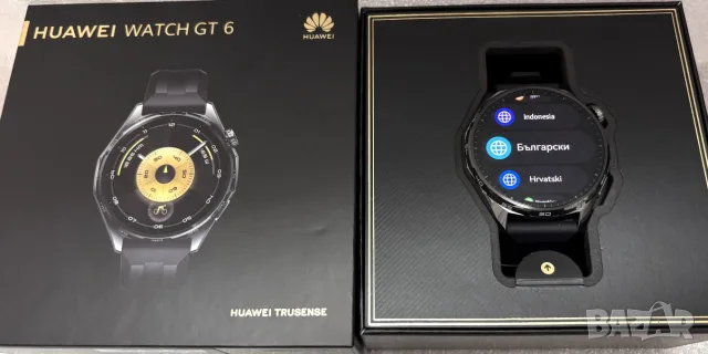 КАТО НОВ! Смарт часовник HUAWEI WATCH GT 6 Black ATM-B19, 46 мм., GPS, ПУЛСОМЕР, SP