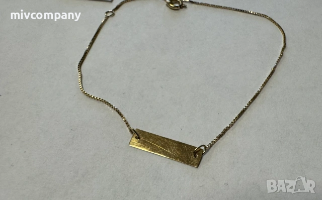 Златна гривна 0.56гр.19см., снимка 6 - Гривни - 54135276