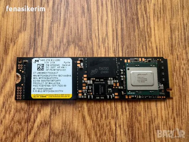НОВ 100% здраве Micron 2000GB 2TB SSD NVMe SSD Gen 4 x4 PCIe 2280 6600MB/s