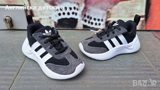 Английски детски оригинални маратонки с естествена кожа-Adidas