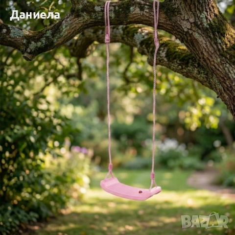 Детска градинска розова люлка – здрава, безопасна и регулируема до 75 кг, снимка 4 - Други - 54203261