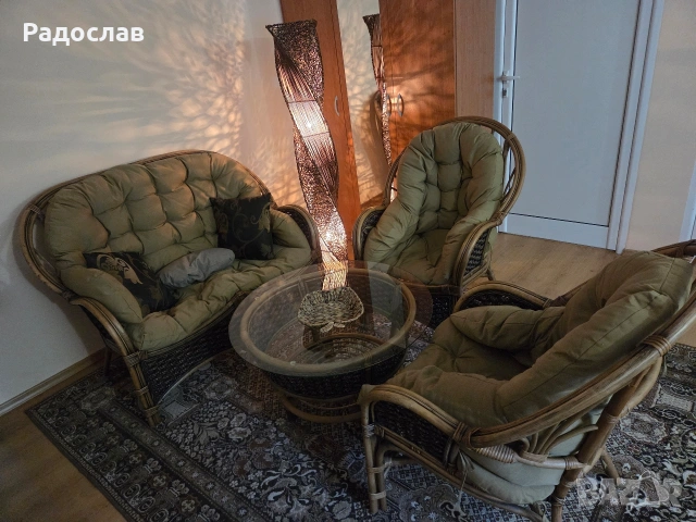Естествен ратан, снимка 14 - Дивани и мека мебел - 54723335