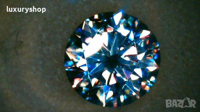 Диамант, Moissanite Brilliance, със сертификат, гравиран номер на камъка - 25 евро - 1 карат, снимка 6 - Пръстени - 55082787