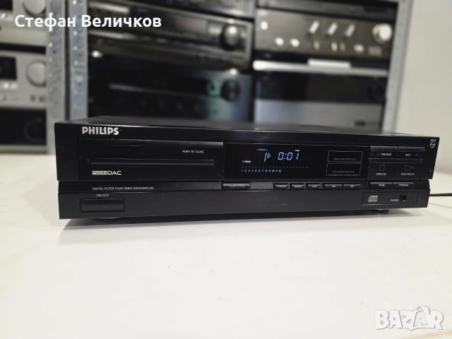 КЛАСИЧЕСКИ БИТСТРИЙМ ЗВУК! CD Плеър Philips CD 600 (Bitstream / CDM-4) 🇧🇪💿, снимка 4 - Ресийвъри, усилватели, смесителни пултове - 55021815